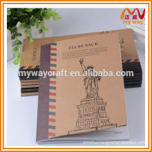 city memory kraft paper notebook, popular a4,a5 notebook of china school stationery